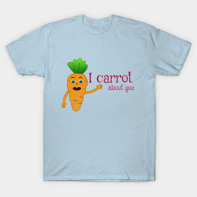 Carrot Pun Design T-Shirt by Ringabloom Designs